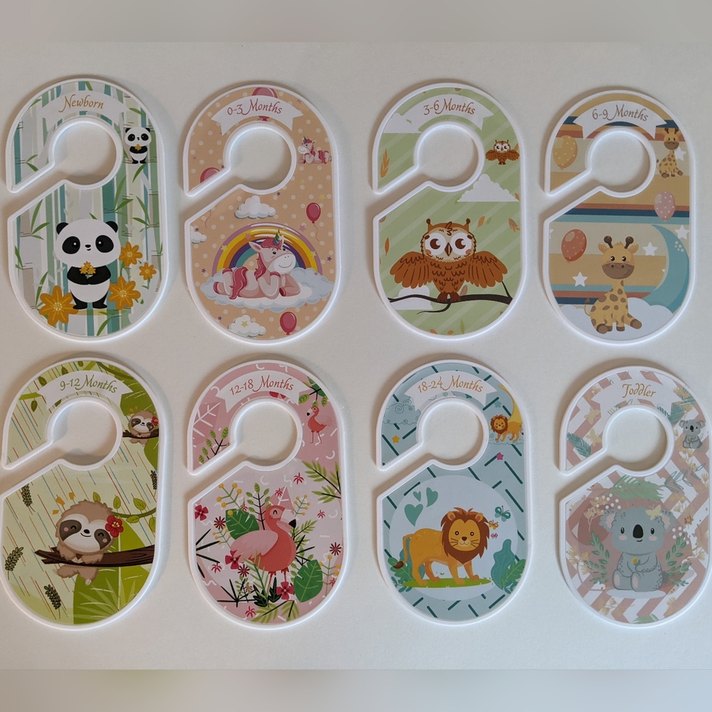 ☀️ Baby Closet Organizers for Hanging Clothes, set of 8, Newborn to Toddler